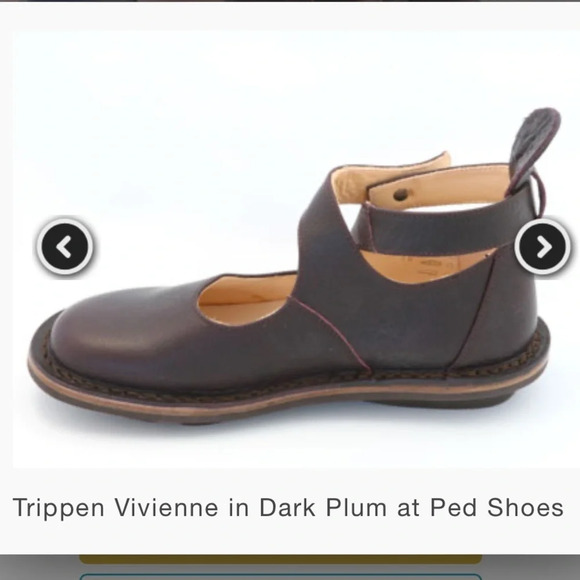 TRIPPEN Vivienne  DARK plum almost black  Leather Wrap Strap Shoe EU 36 us 6-7 - Picture 14 of 16